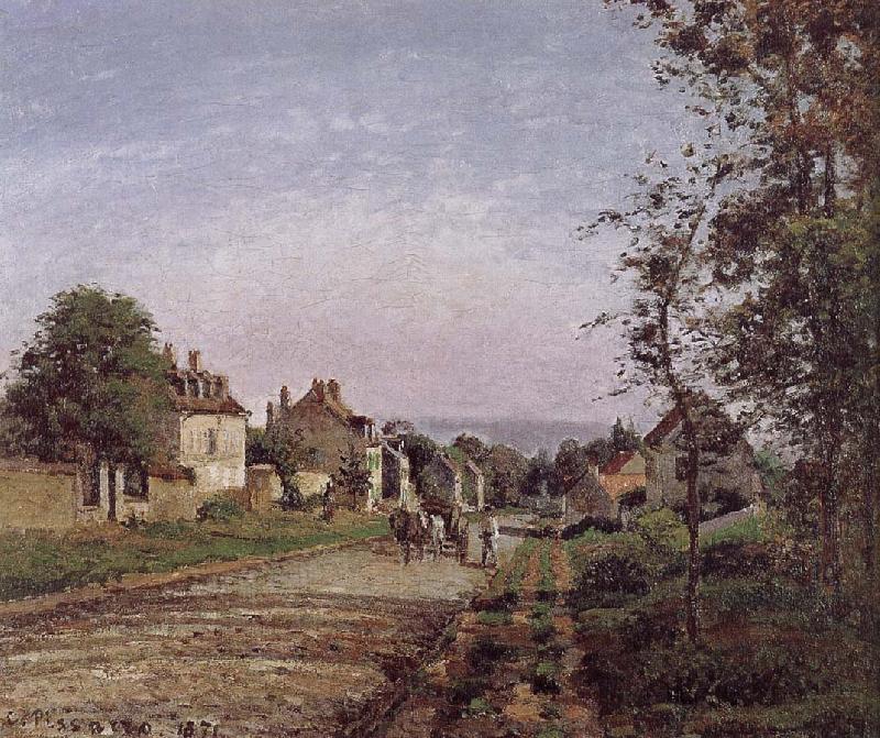 Camille Pissarro Road Vehe peaceful suburb road France oil painting art